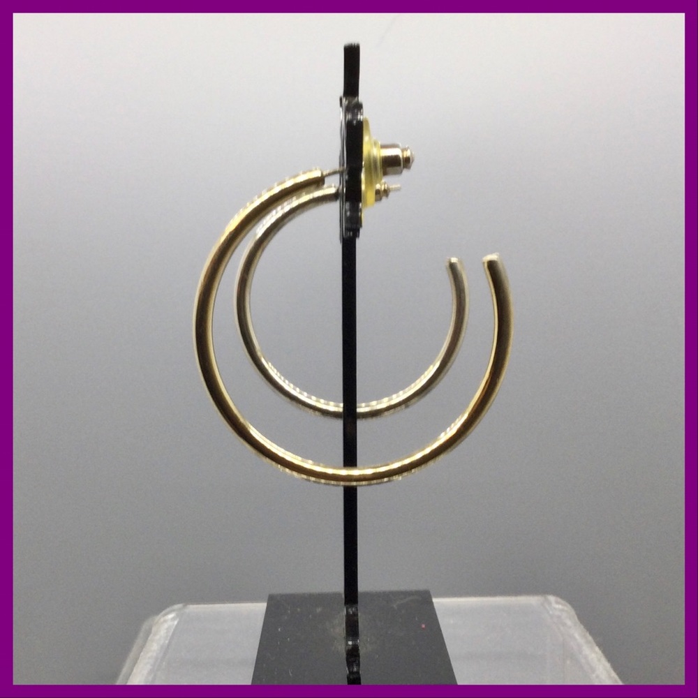 3/$13_ Goldtone Hoops - Picture 2 of 5